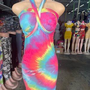 Colorful Tye dye dress
